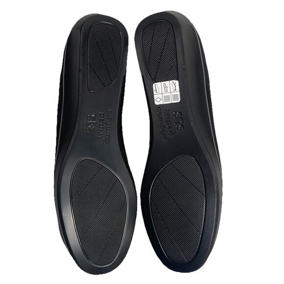 SAS Bliss Slip On Wedge Women 8.5 Slim AAA Black Fabric Comfort 2750-13 USA NIB - Picture 5 of 8